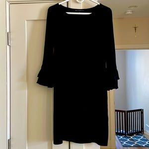 White House Black Market black 3/4 length sleeve jersey dress size medium